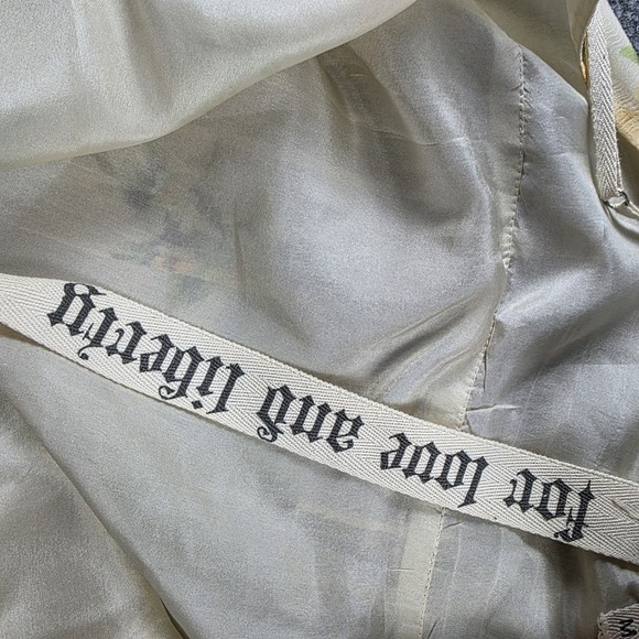 For Love and Liberty by Johnny Was M Y2K Babydoll Tank 100% Silk Butter Yellow - Picture 12 of 14